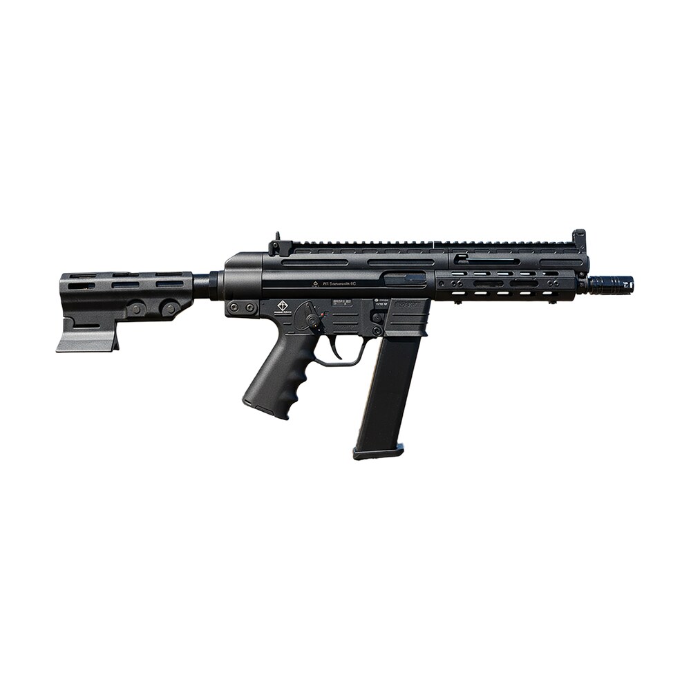 ati gerggsg933 gsg 9 9mm luger 33+1 7.90" black threaded barrel, black aluminum receiver w/picatinny rail, m lok handguard, black pistol brace, black polymer grip, ambidextrous ATI GERGGSG933 GSG-9 9mm Luger 33+1 7.90" Black Threaded Sports South item 189169