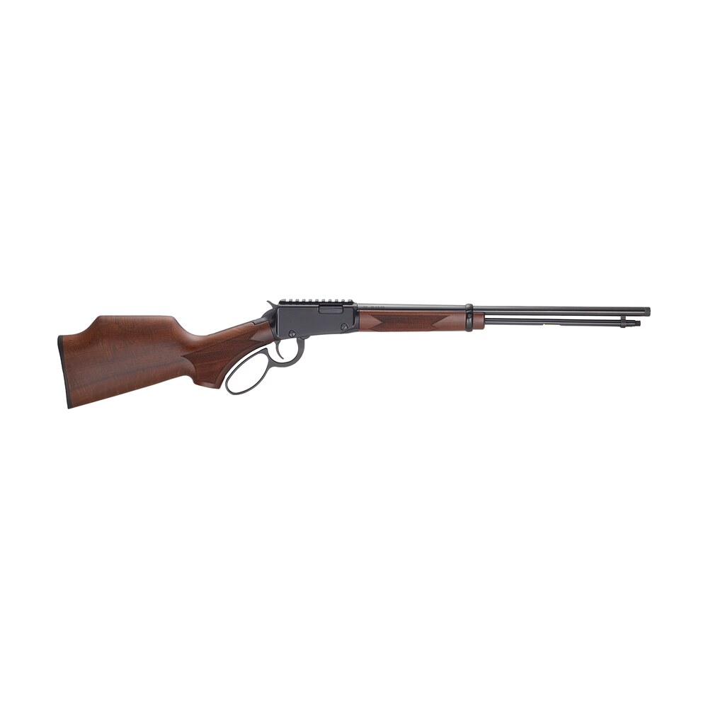 henry h001pgc22m bandit 22 wmr 12+1 18.50" blued threaded barrel, black aluminum receiver w/picatinny rail, american walnut monte carlo stock Henry H001PGC22M Bandit 22 WMR 12+1 18.50" Blued Threaded Sports South item 189280
