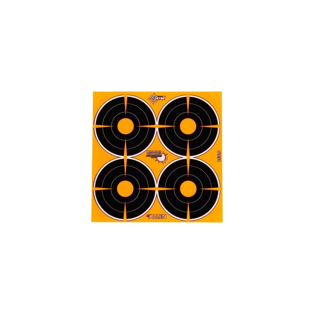 allen 15326 ez aim splash adhesive target black/orange (4) 12 sheets *48 total bullseyes Allen 15326 EZ Aim Splash Adhesive Target Black/Orange (4) 12 Sheets *48 Total Bullseyes Sports South item 189433