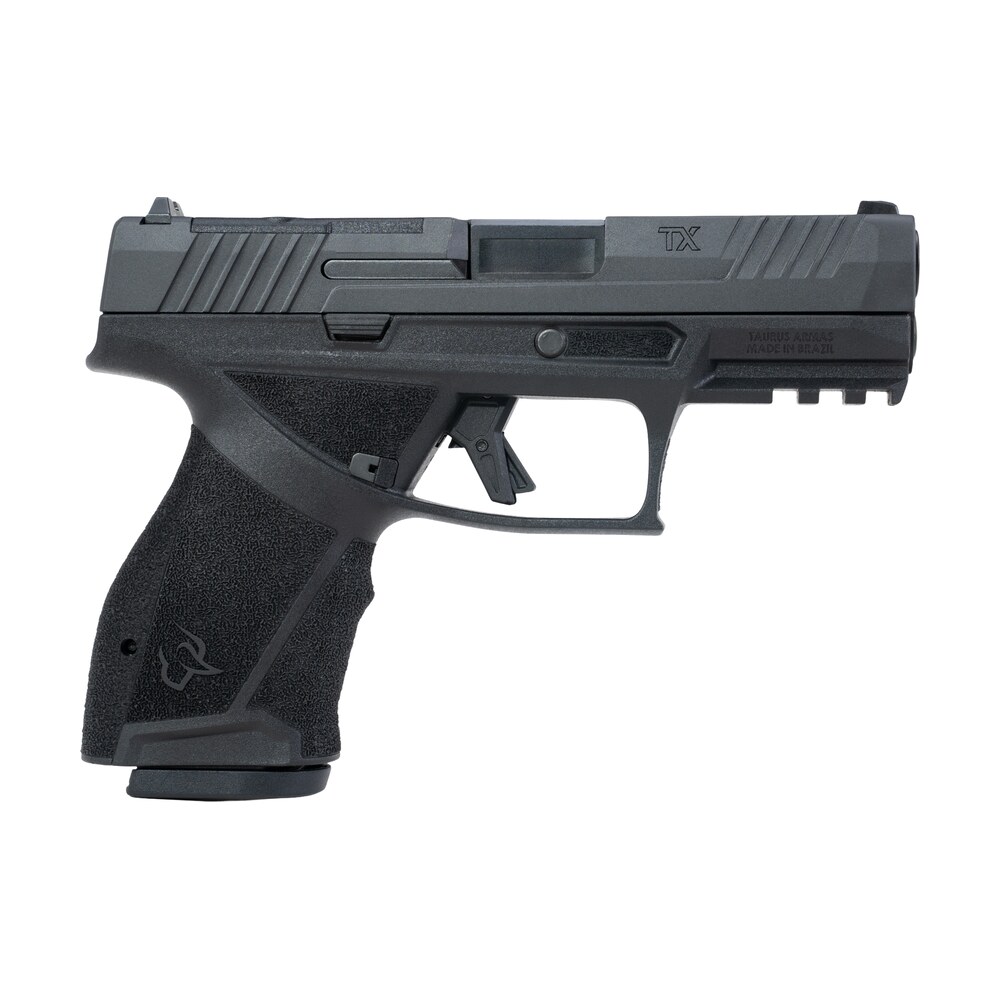 taurus tx 9 compact 9mm luger 15+1 4" black barrel, black nitride alloy steel optic ready/serrated slide, black stainless steel frame w/picatinny rail, interchangeable backstrap grip Taurus TX 9 Compact 9mm Luger 15+1 4" Black Sports South item 189451