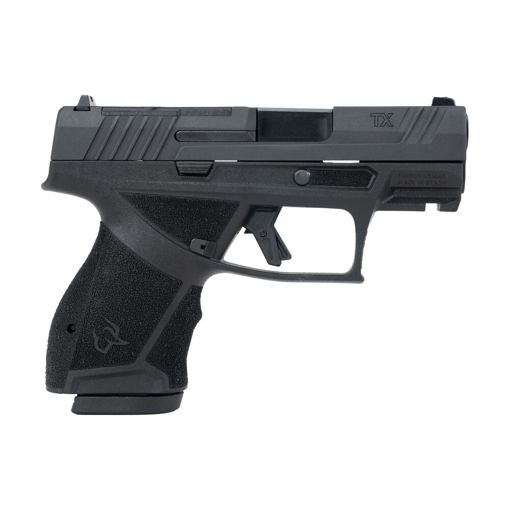 taurus tx 9 compact 9mm luger 10+1 3.40" black barrel, black nitride alloy steel optic ready/serrated slide, black stainless steel frame w/picatinny rail, interchangeable backstrap grip Taurus TX 9 Compact 9mm Luger 10+1 3.40" Black Sports South item 189453
