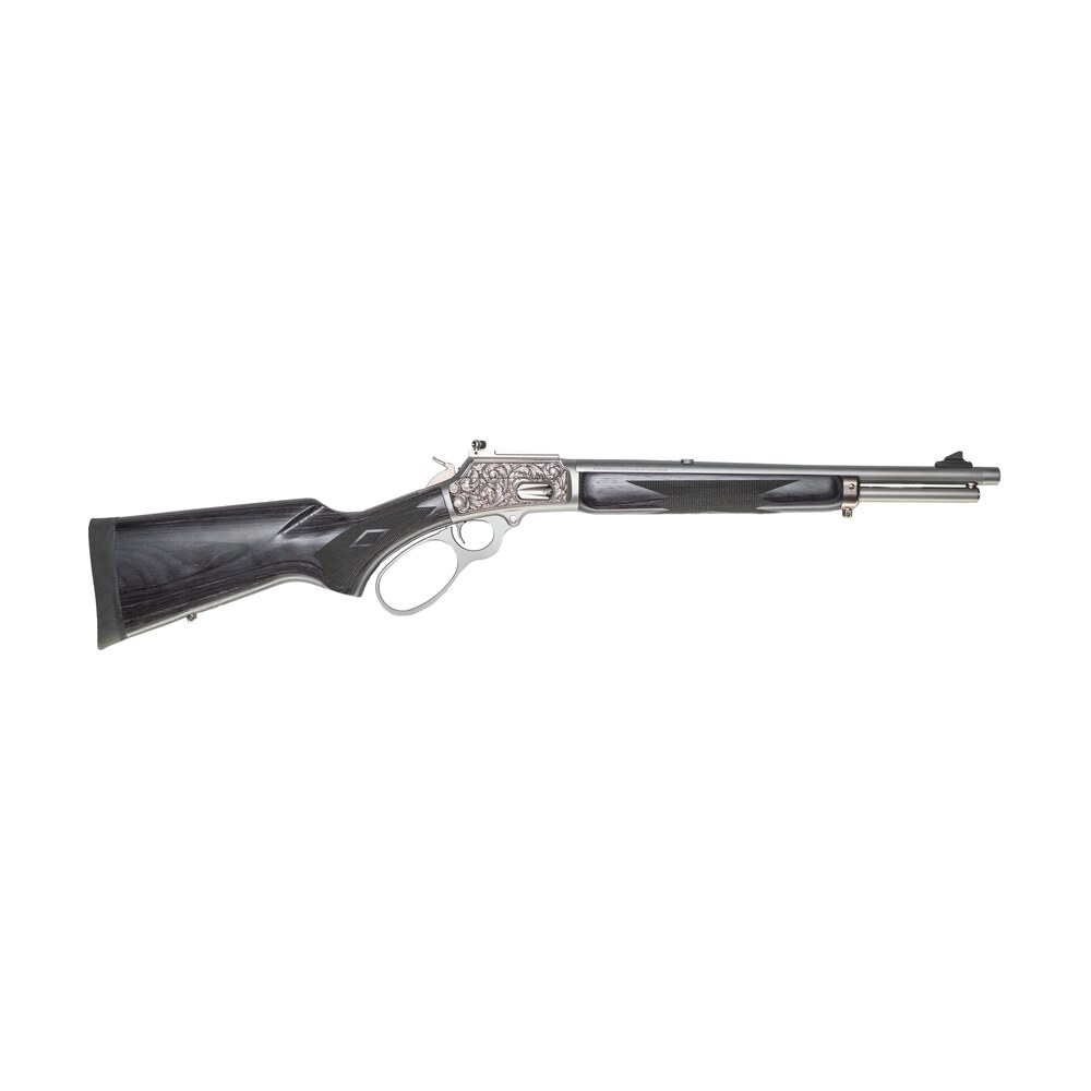 cnc firearms cncraz10mm marlin 1894 sbl wild boar 10mm auto 16" polished stainless steel, polished engraved receiver, gray fixed laminate stock Cnc Firearms CNCRAZ10MM Marlin 1894 SBL Wild Boar 10mm Auto 16" Polished Stainless Steel, Sports South item 189505
