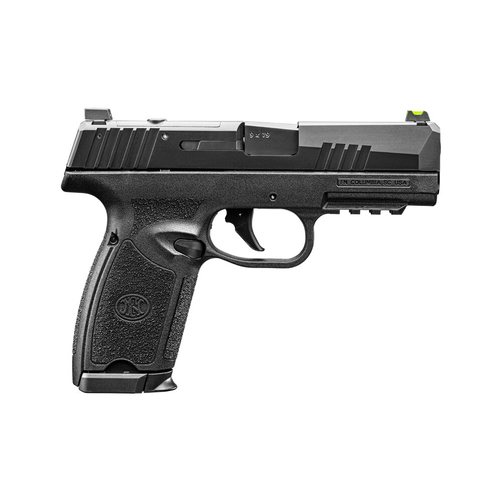 fn 309 mrd 9mm luger 20+1 3.80" black steel barrel & optic ready/serrated slide, black polymer frame w/picatinny rail, textured grip, rmsc/dpp footprint, ambidextrous FN 309 MRD 9mm Luger 20+1 3.80" Black Steel Barrel & Optic Ready/Serrated Slide, Black Sports South item 189506
