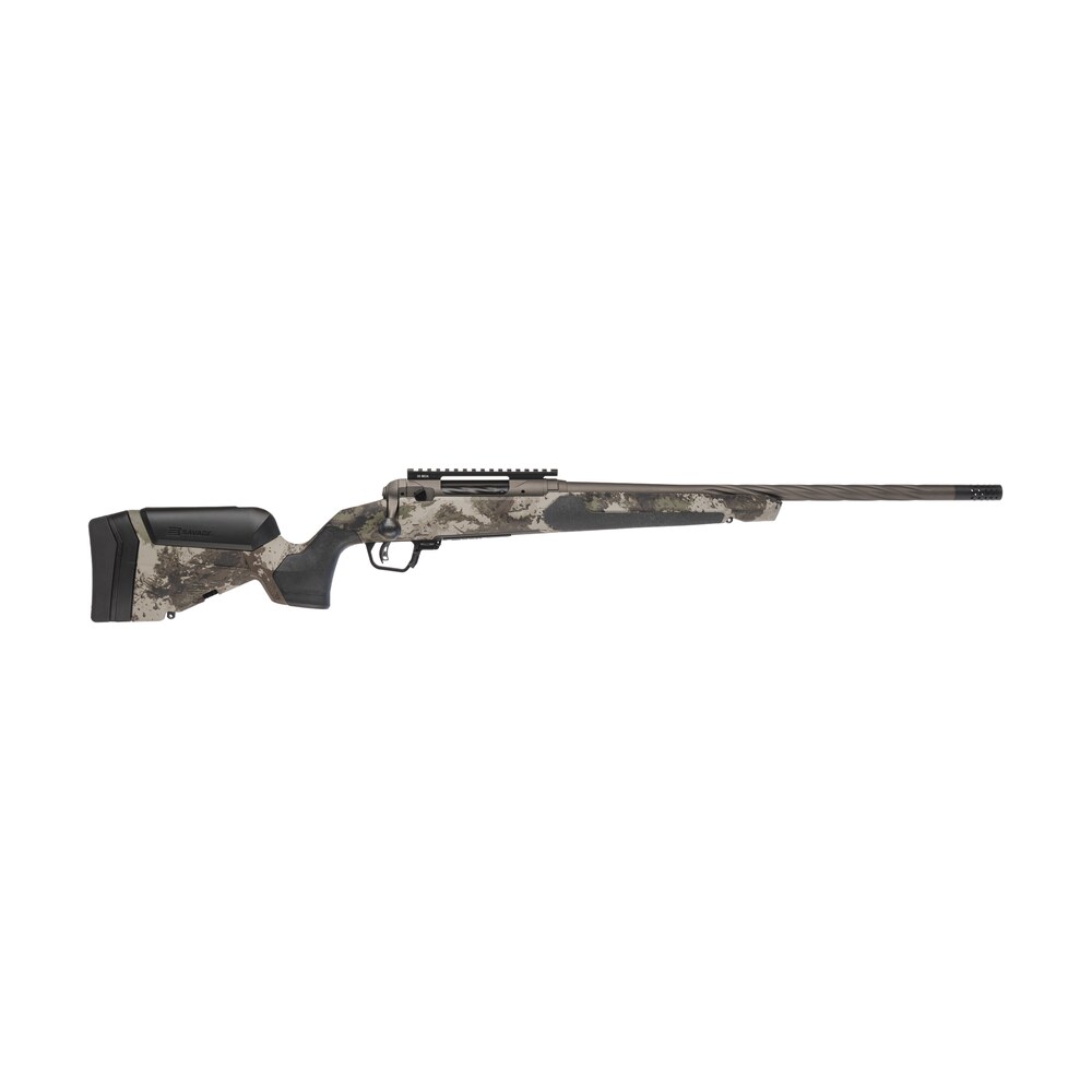 savage arms 32572 110 core hunter pro 7mm 08 rem 3+1 20" spiral fluted barrel, savage woodland camo accustock w/accufit v2 synthetic stock, right hand Savage Arms 32572 110 Core Hunter Pro 7mm-08 Rem 3+1 20" Spiral Fluted Sports South item 189693