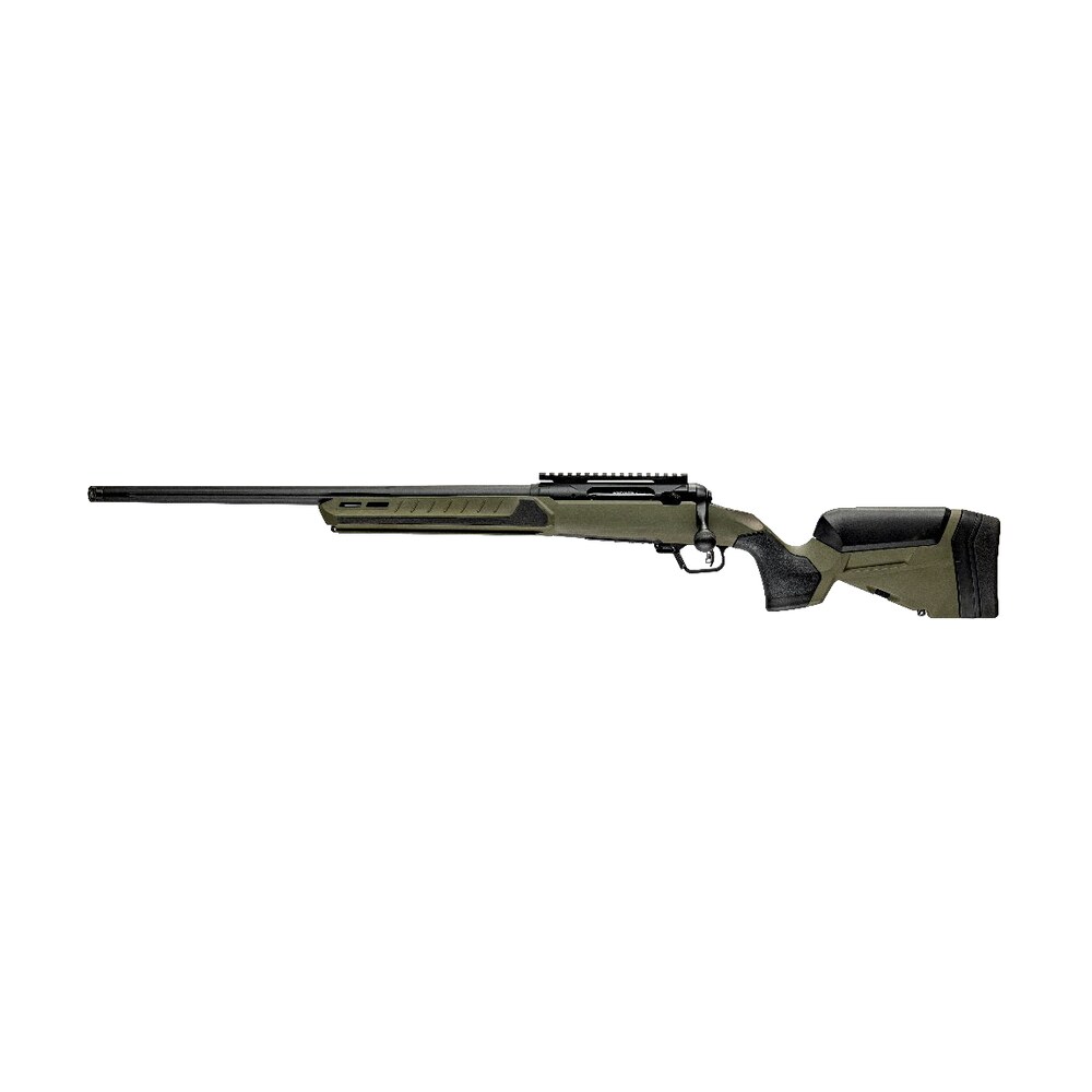 savage arms 32648 110 core predator full size 6mm arc 10+1 22" medium heavy fluted barrel, arca rail forend, hunter green accustock w/accufit v2 synthetic stock, left hand Savage Arms 32648 110 Core Predator Full Size 6mm ARC 10+1 22" Medium Heavy Fluted Sports South item 189774
