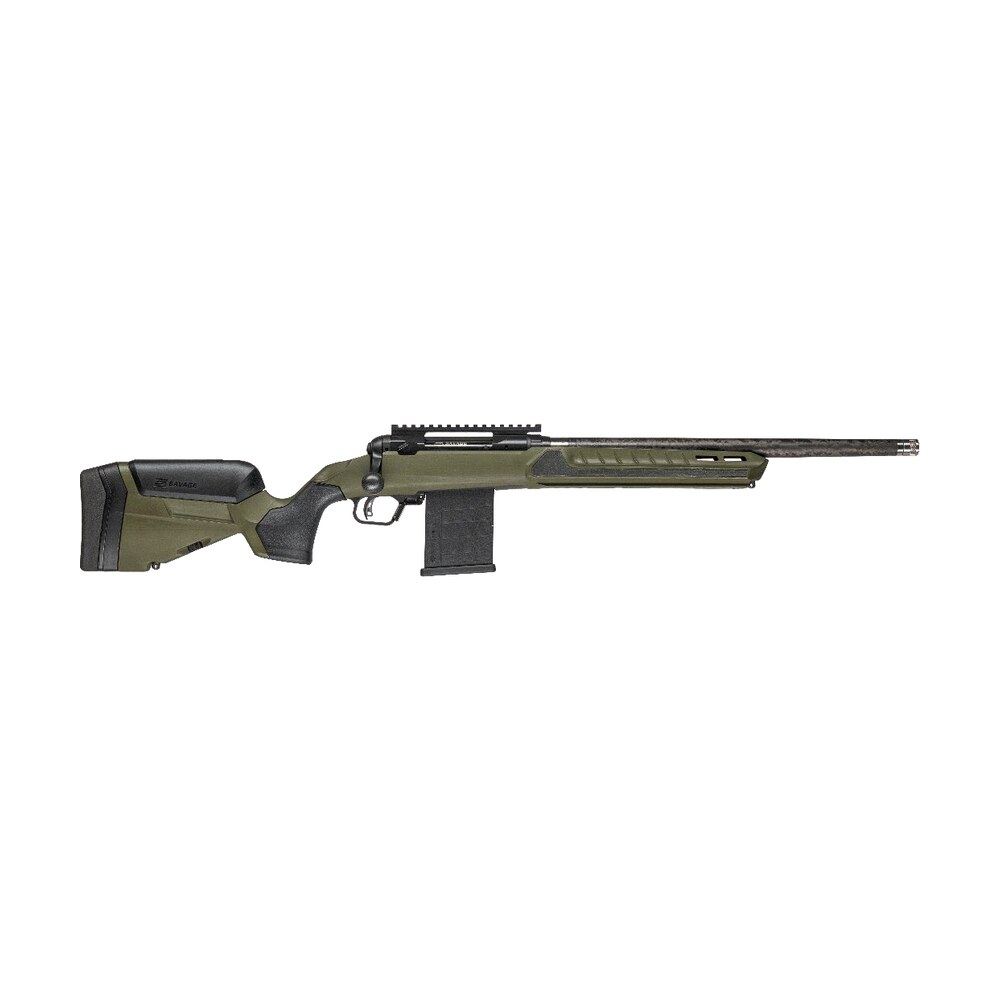 savage arms 32658 110 ultralite predator 22 250 rem 10+1 22" carbon fiber barrel, arca rail forend, hunter green accustock w/accufit v2 synthetic stock, right hand Savage Arms 32658 110 UltraLite Predator 22-250 Rem 10+1 22" Carbon Fiber Sports South item 189783