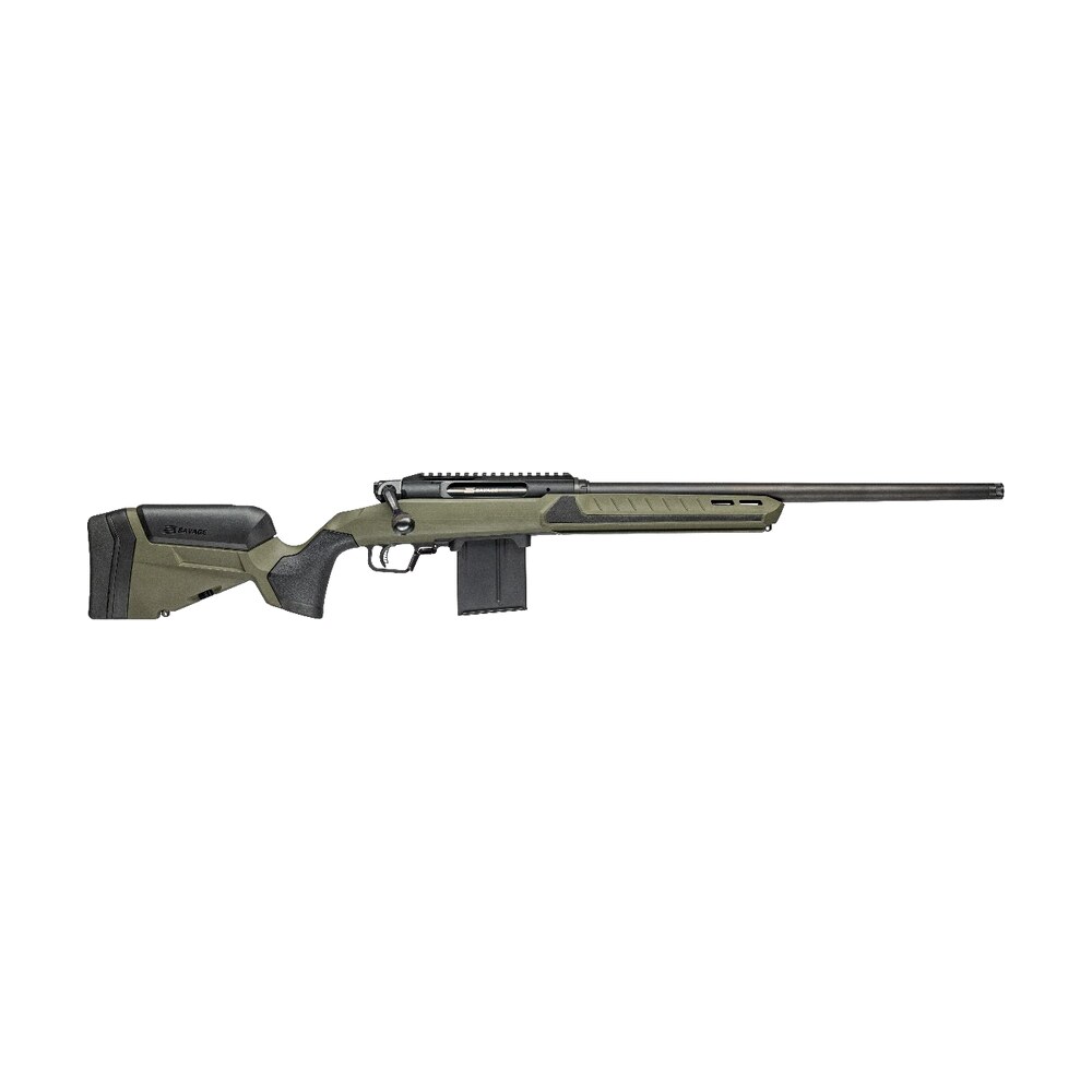 savage arms impulse core predator full size 22 250 rem 10+1 20" medium heavy profile barrel, hunter green accustock w/accufit v2 synthetic stock Savage Arms Impulse Core Predator Full Size 22-250 Rem 10+1 20" Medium Heavy Profile Sports South item 189979