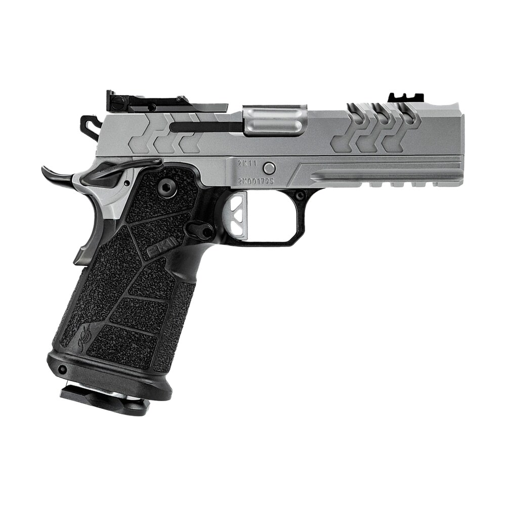 kimber mfg, inc 3500075 2k11 pro compact 9mm luger 19+1 4.25" matte stainless steel compensated barrel & lightening cut/optic ready/serrated slide, matte stainless steel frame w/beavertail & picatinny Kimber Mfg, Inc 3500075 2K11 Pro Compact 9mm Luger 19+1 4.25" Matte Stainless Steel Compensated Sports South item 190175