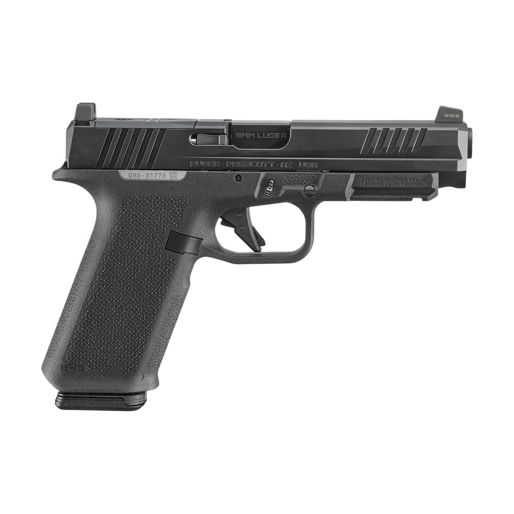 ruger 19444 rxm 9mm luger 17+1 4.50" black fnc nitride alloy steel barrel & optic ready/serrated slide, black polymer frame w/accessory rail, textured grip, rmr/rmsc/deltapoint pro footprint Ruger 19444 RXM 9mm Luger 17+1 4.50" Black FNC Nitride Alloy Steel Barrel & Optic Sports South item 190351