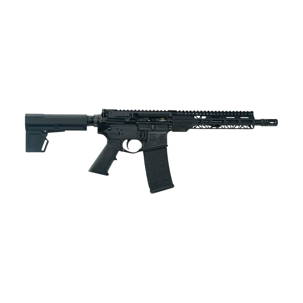 faxon firearms fxspt3b105ga9 sport 300 blackout 30+1 10.50" salt bath nitride threaded barrel, aluminum receiver w/picatinny rail, m lok handguard, black polymer kak shockwave pistol brace, a2 style Faxon Firearms FXSPT3B105GA9 Sport 300 Blackout 30+1 10.50" Salt Bath Nitride Threaded Sports South item 190360