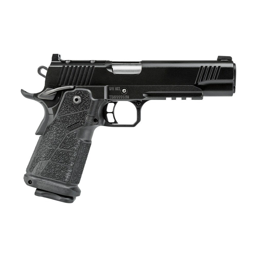 kimber mfg, inc 3600302 ds warrior 9mm luger 20+1 5" matte stainless barrel, kimpro black optic cut/serrated slide, black stainless steel frame w/beavertail & picatinny rail, black carbon fiber grip, Kimber Mfg, Inc 3600302 DS Warrior 9mm Luger 20+1 5" Matte Stainless Sports South item 190462