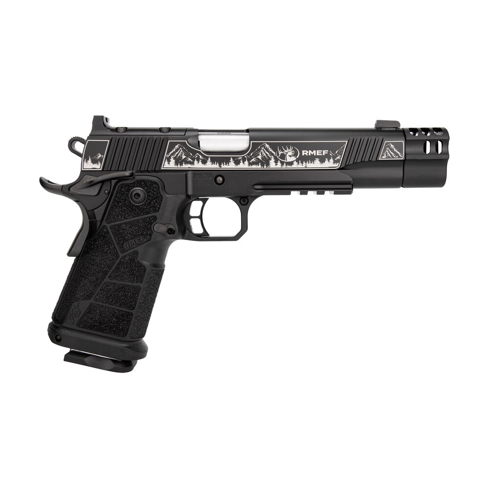kimber mfg, inc 3600305 ds warrior camp guard elite full size 10mm auto 18+1 5" matte stainless compensated barrel, kimpro black stainless steel engraved lightening cut/optic ready/serrated slide, bla Kimber Mfg, Inc 3600305 DS Warrior Camp Guard Elite Full Size 10mm Auto 18+1 5" Matte Stainless Sports South item 190465