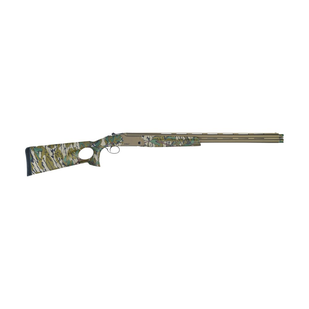 tristar 30520 upland hunter 20 gauge break open 3" 2rd 26" bronze cerakote over/under vent rib barrel, bronze cerakote engraved receiver, thumbhole mossy oak green leaf synthetic stock TriStar 30520 Upland Hunter 20 Gauge Break Open 3" 2rd 26" Bronze Cerakote Over/Under Vent Rib Sports South item 190480