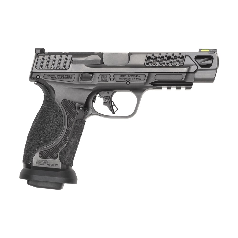 smith & wesson 14068 m&p m2.0 competitor hd 9mm luger 17+1 5" overall black armornite stainless steel spiral fluted barrel, lightening cut/optic ready/serrated slide & stainless steel frame w/picatinn Smith & Wesson 14068 M&P M2.0 Competitor HD 9mm Luger 17+1 5" Overall Black Armornite Sports South item 190572