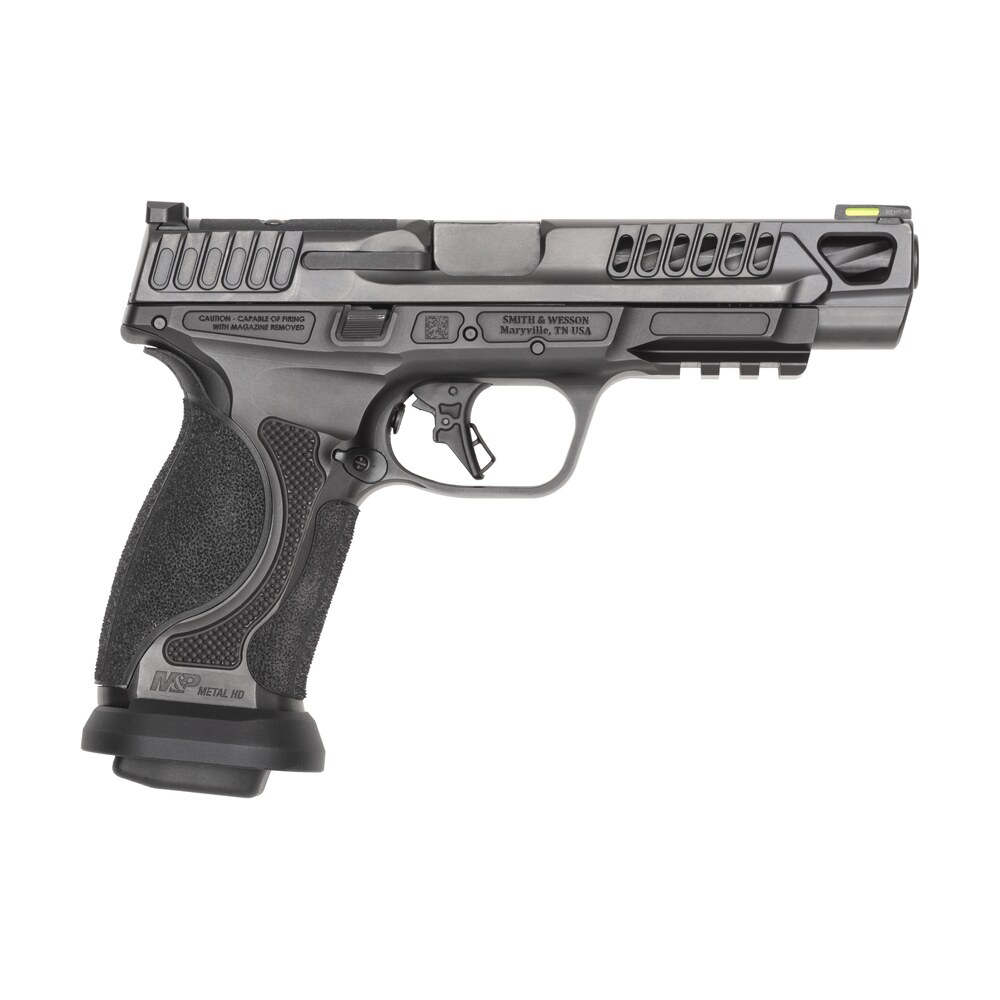 smith & wesson 14070 m&p m2.0 competitor hd 9mm luger 10+1 5" overall black armornite stainless steel spiral fluted barrel, lightening cut/optic ready/serrated slide & stainless steel frame w/picatinn Smith & Wesson 14070 M&P M2.0 Competitor HD 9mm Luger 10+1 5" Overall Black Armornite Sports South item 190574