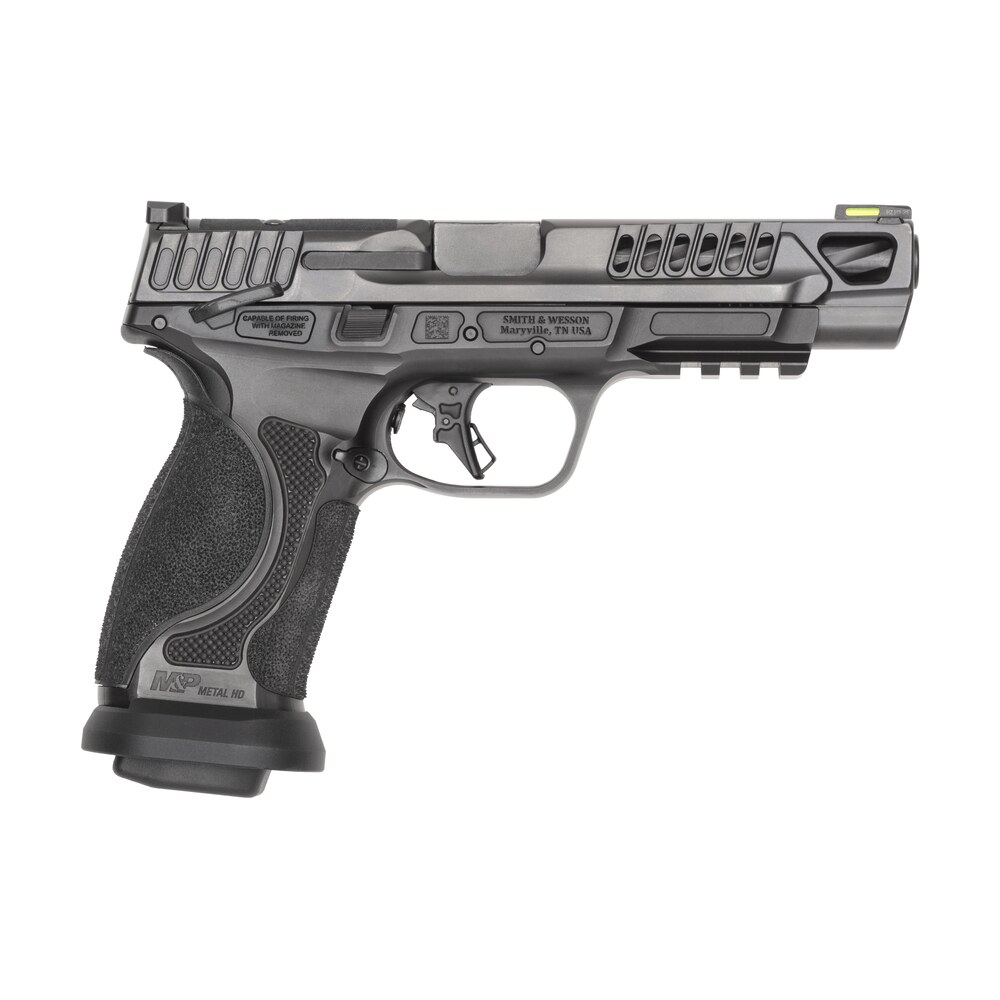 smith & wesson 14071 m&p m2.0 competitor hd 9mm luger 10+1 5" overall black armornite stainless steel spiral fluted barrel, lightening cut/optic ready/serrated slide & stainless steel frame w/picatinn Smith & Wesson 14071 M&P M2.0 Competitor HD 9mm Luger 10+1 5" Overall Black Armornite Sports South item 190575
