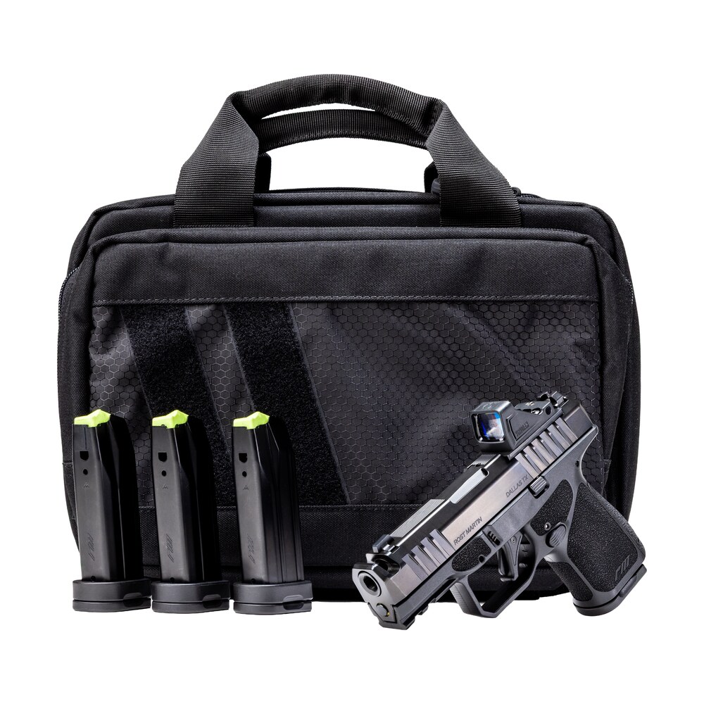 rost martin rm1sblkosp(comp)spl rm1s comp bundle 9mm luger 12+1 15rd 3.60" compensated barrel, black nitron steel integrated compensator/serrated w/optic slide, black polymer frame w/picatinny rail, t Rost Martin RM1SBLKOSP(COMP)SPL RM1S Comp Bundle 9mm Luger 12+1 15rd 3.60" Compensated Sports South item 190693