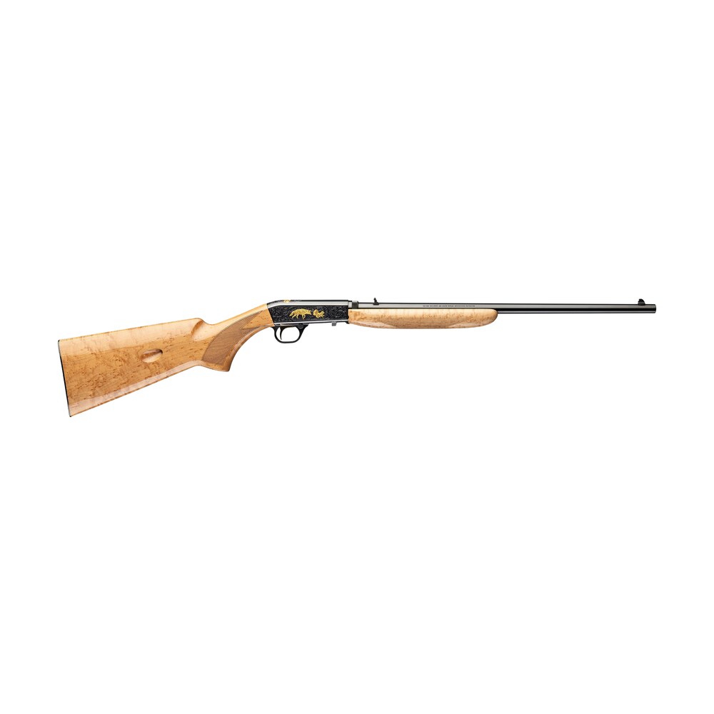 browning 021051102 sa 22 full size 22 lr 10+1 19.38" blue polished steel barrel, gray w/gold scroll engraving steel receiver, grade v birds eye maple fixed stock, ambidextrous Browning 021051102 SA-22 Full Size 22 LR 10+1 19.38" Blue Polished Steel Sports South item 191046