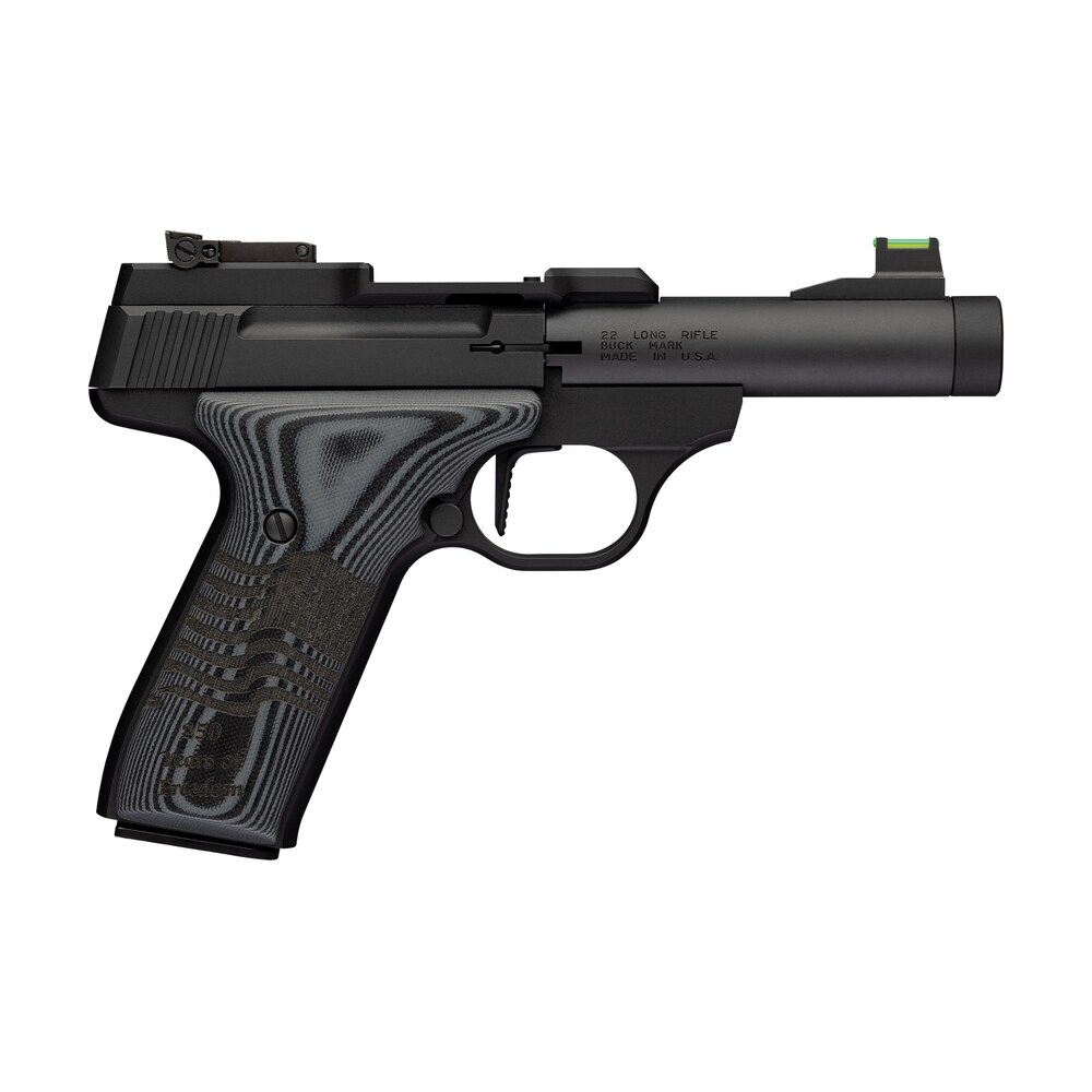 browning 051611490 buck mark black label 250 sr 22 lr 10+1 4" matte black bull threaded barrel, optics cut receiver, matte black aluminum frame, black g10 grip w/ inscribed waving flag, rmsc footprin Browning 051611490 Buck Mark Black Label 250 SR 22 LR 10+1 4" Matte Black Bull Threaded Sports South item 191130