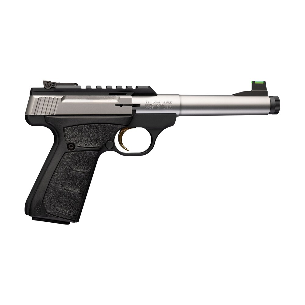 browning 051618490 buck mark plus camper sr 22 lr 10+1 5.90" matte blued bull threaded barrel, picatinny rail receiver, aluminum frame, black overmolded ufx grip Browning 051618490 Buck Mark Plus Camper SR 22 LR 10+1 5.90" Matte Blued Bull Threaded Sports South item 191138
