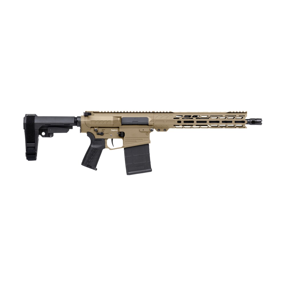 cmmg 33a030c ct banshee mk3 8.6 blackout 20+1 12.50" black nitride threaded barrel, coyote tan cerakote aluminum receiver w/picatinny rail, m lok handguard, black polymer 6 position rip brace, cmmg ze CMMG 33A030C-CT Banshee MK3 8.6 Blackout 20+1 12.50" Black Nitride Threaded Sports South item 191165