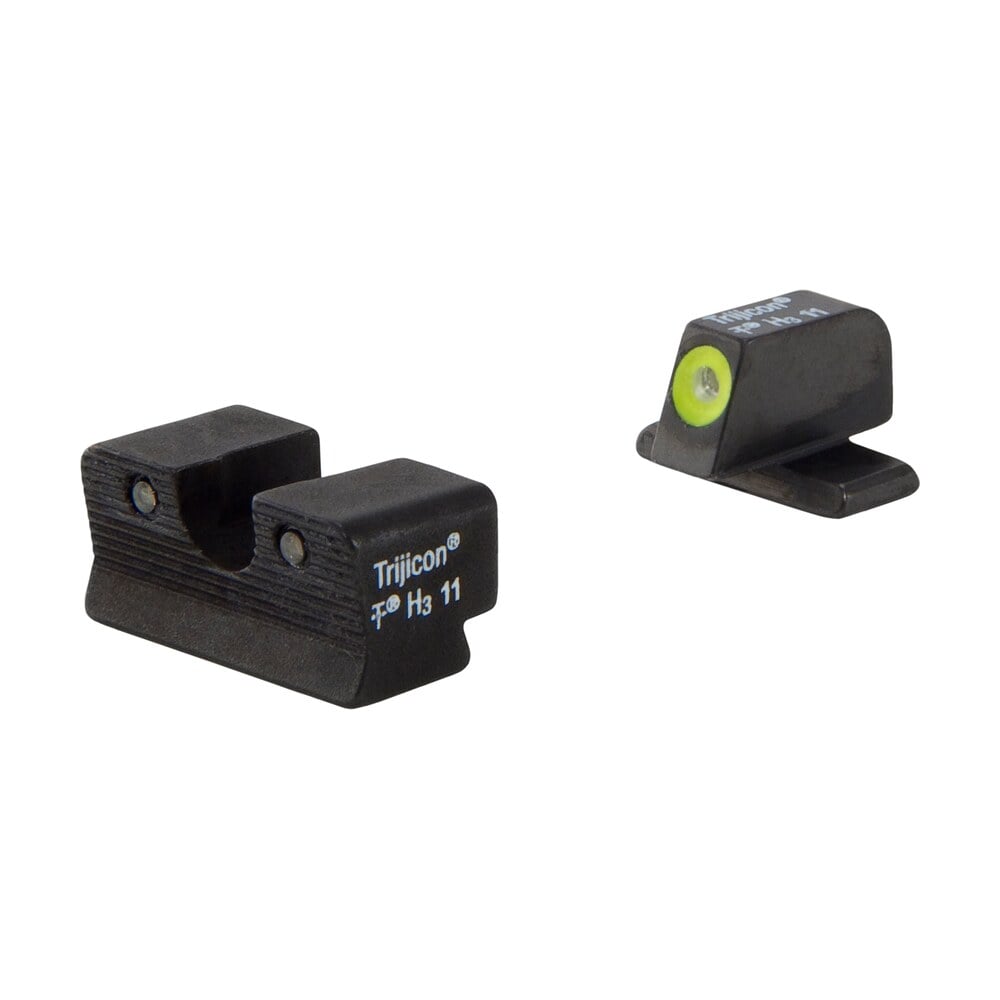 trijicon 600751 hd night sights green/tritium yellow outline front sight green tritium black outline rear sight springfield xd s/xd e Trijicon 600751 HD Night Sights Green/Tritium Yellow Outline Front Sight-Green Tritium Black Sports South item 19148
