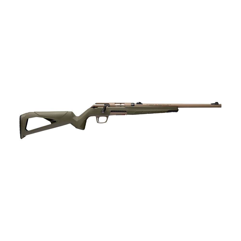 winchester repeating arms 525240102 xpert 22 lr 10+1 16.50" flat dark earth cerakote threaded barrel, flat dark earth cerakote steel drilled & tapped receiver, od green thumbhole polymer stock Winchester Repeating Arms 525240102 Xpert 22 LR 10+1 16.50" Flat Dark Earth Cerakote Threaded Sports South item 191586