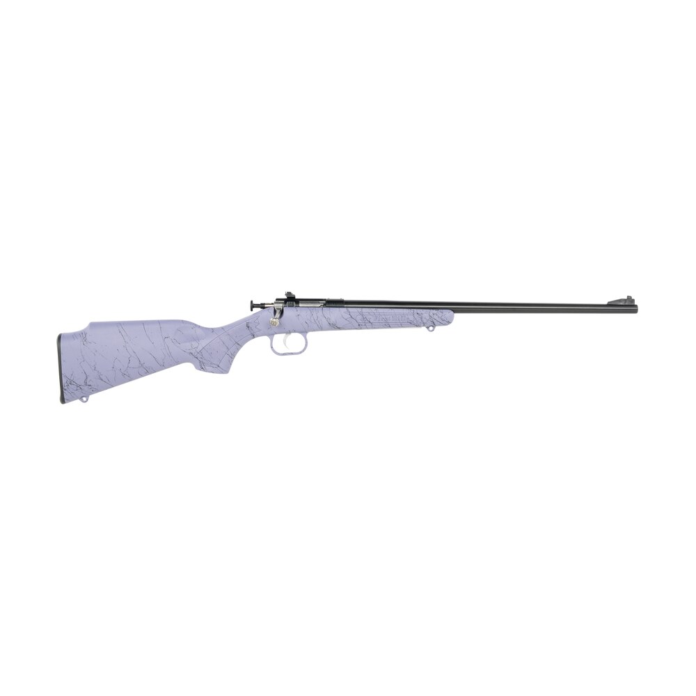 crickett ksa2345 my first rifle gen2 22 lr 1rd 16.10" blued single shot barrel, blued drilled & tapped receiver, purple w/black webbing fixed synthetic stock Crickett KSA2345 My First Rifle Gen2 22 LR 1rd 16.10" Blued Single Shot Sports South item 191657
