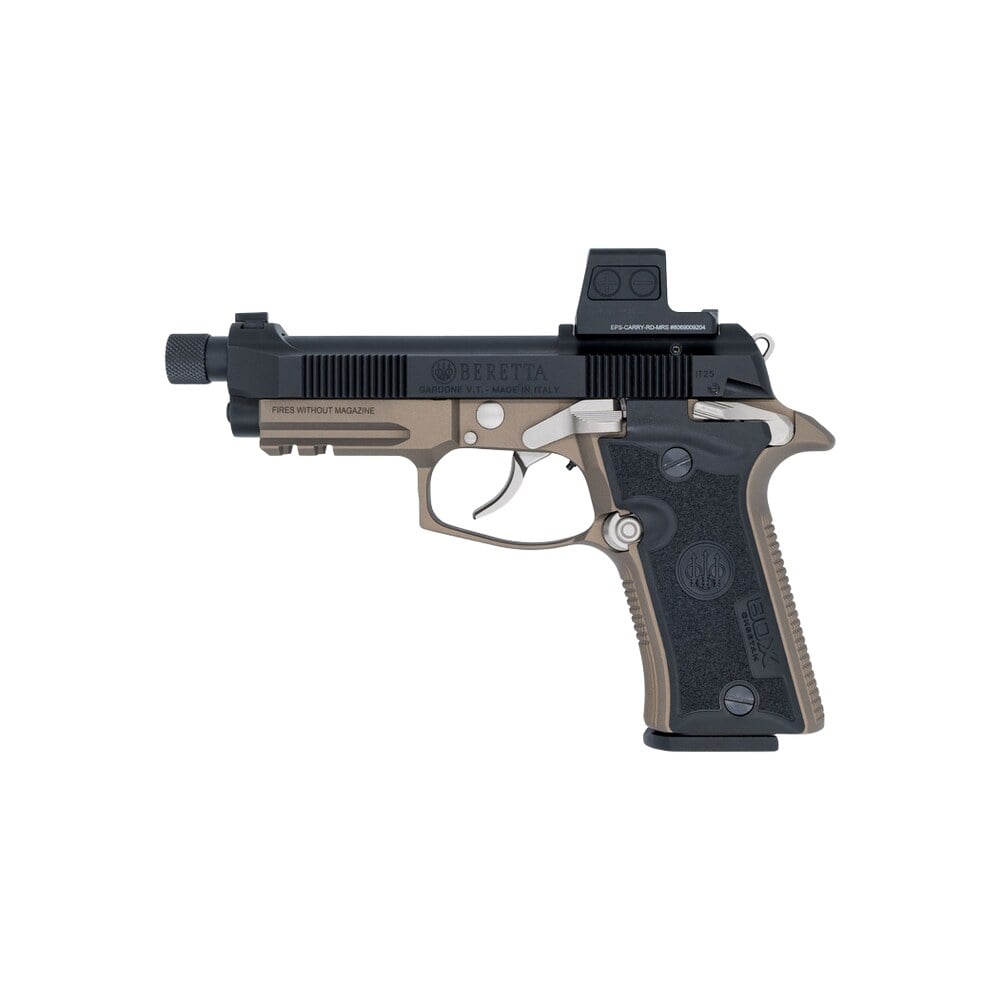 langdon tactical tech 80x32bcbrezf beretta cheetah 80x micro compact 32 acp 13+1 4.40" black threaded barrel, black nitride carbon steel optic ready/serrated slide, black cerakote aluminum frame w/pic Langdon Tactical Tech 80X32BCBREZF Beretta Cheetah 80X Micro-Compact 32 ACP 13+1 4.40" Black Sports South item 191668