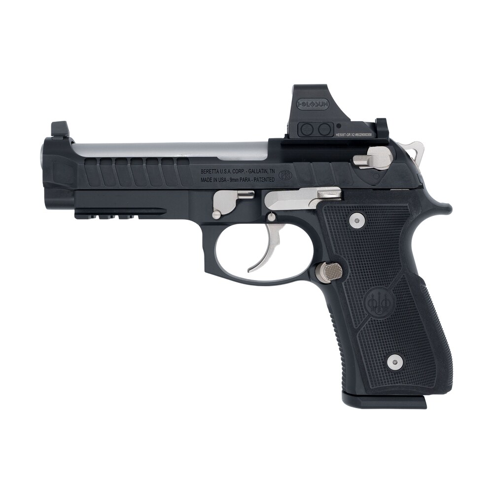 langdon tactical tech 92e2cbrrbs beretta 92 elite full size 9mm luger 18+1 4.70" stainless barrel, black nitride stainless steel optic ready/serrated slide, black cerakote aluminum frame w/picatinny Langdon Tactical Tech 92E2CBRRBS Beretta 92 Elite Full Size 9mm Luger 18+1 4.70" Stainless Sports South item 191702