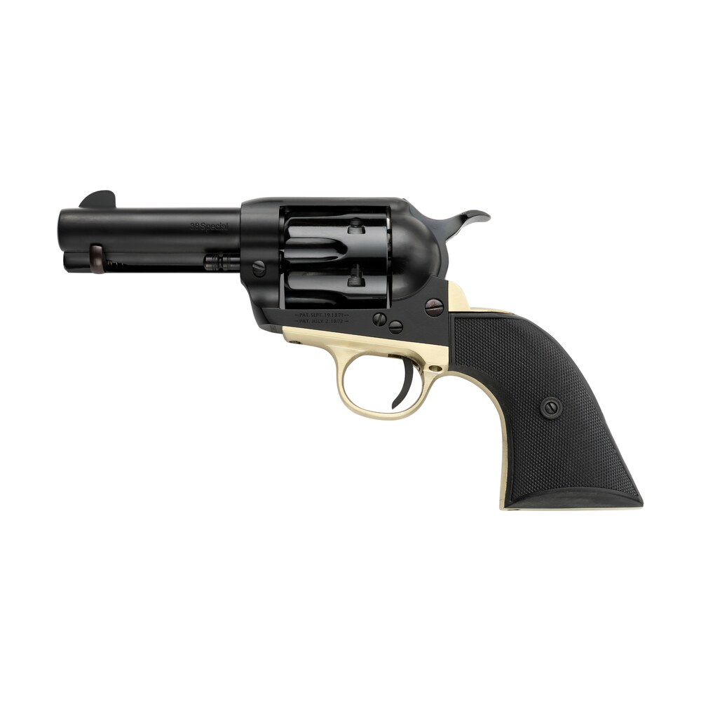 pietta pfi22alloybr312cb alloy 22 lr 10 shot 10rd shot 3.50" matte black alloy steel frame w/brass backstrap & trigger guard, black checkered grip Pietta PFI22ALLOYBR312CB Alloy 22 LR 10 Shot 10rd Shot 3.50" Matte Black Alloy Steel Frame Sports South item 191740