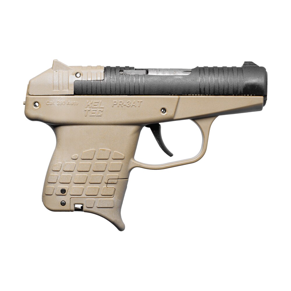 kel tec pr3attan10 pr 3at compact frame 380 acp 10+1 2.85" black rotating barrel shroud, tan polymer frame Kel-Tec PR3ATTAN10 PR-3AT Compact Frame 380 ACP 10+1 2.85" Black Rotating Barrel Shroud, Tan Sports South item 191958