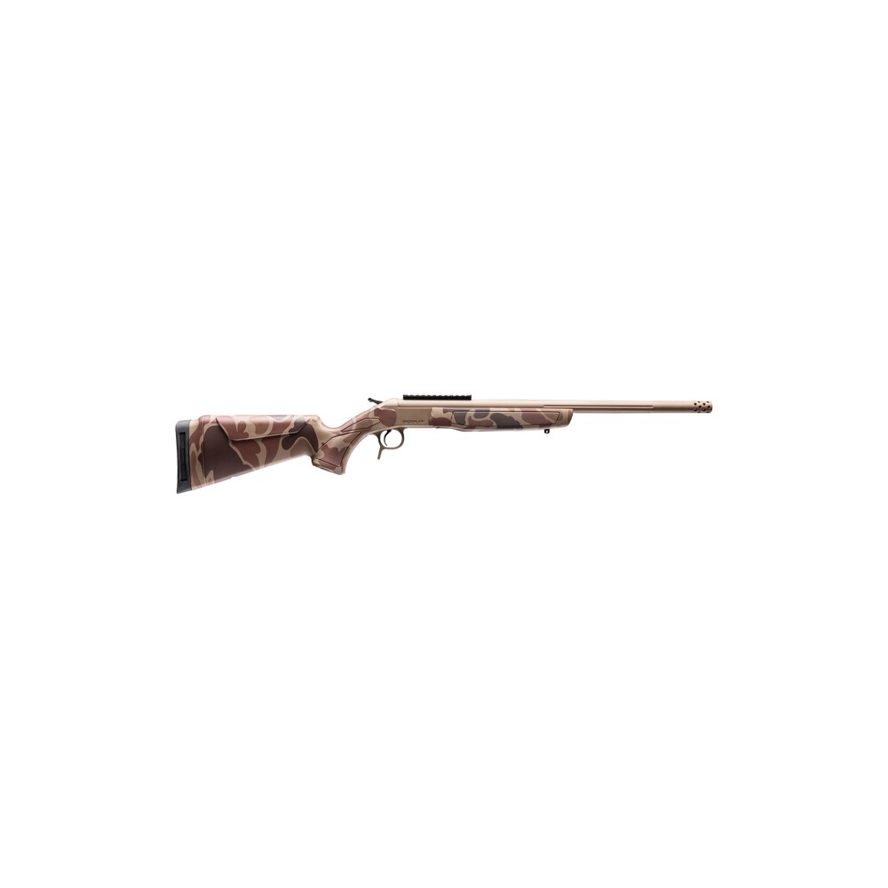 cva cr4439dc cascade takedown 35 whelen 1rd 20" flat dark earth cerakote stainless steel threaded barrel & receiver w/picatinny rail, duck camo synthetic stock CVA CR4439DC Cascade Takedown 35 Whelen 1rd 20" Flat Dark Earth Cerakote Stainless Steel Sports South item 192044