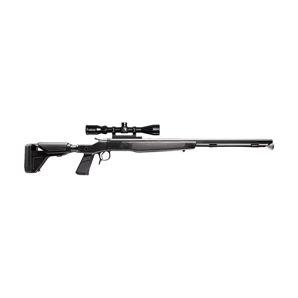 cva pr2043nscp optima xp w/optic 50 cal 26" black nitride single shot barrel, black nitride drilled & tapped steel receiver, adjustable black synthetic stock, konus 3 9x40mm bdc CVA PR2043NSCP Optima XP Sports South item 192064