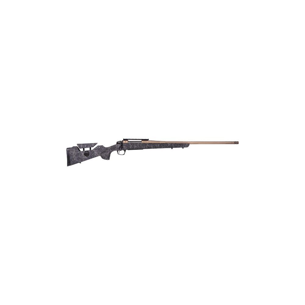 cva cr3952f cascade long range hunter 25 creedmoor smoked bronze cerakote threaded barrel & receiver w/picatinny rail, graphite black w/smoke bronze webbing adj comb & lop synthetic stock CVA CR3952F Cascade Long Range Hunter 25 Creedmoor Smoked Bronze Cerakote Threaded Barrel & Sports South item 192099