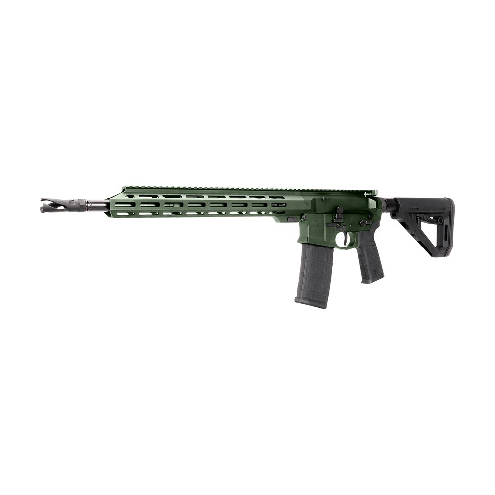 us palm ri00010001adn cat4 storm 5.56 nato 30+1 16" black threaded barrel, green receiver w/picatinny rail, m lok handguard, adjustable black polymer stock, reduced angle grip, ambidextrous US Palm RI00010001ADN Cat4 Storm 5.56 NATO 30+1 16" Black Threaded Sports South item 192131