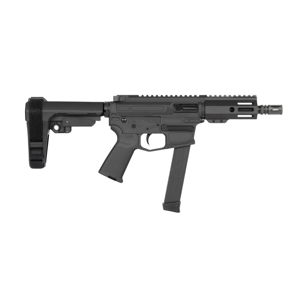 shark coast tactical scc06766sp9nblk sneeky pete 9mm luger 30+1 5.50" black melonite threaded barrel, black cerakote receiver, sb tactical sba3 brace Shark Coast Tactical SCC06766SP9NBLK Sneeky Pete 9mm Luger 30+1 5.50" Black Melonite Threaded Sports South item 192528