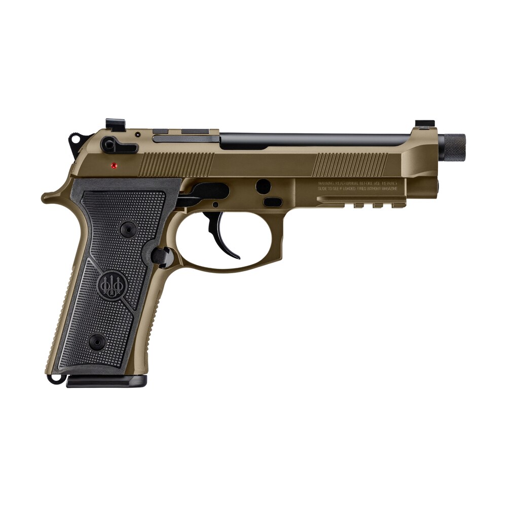 beretta usa js92m9a4gbrz18 m9a4 overlanding full size frame 9mm luger 18+1 5.10" black threaded barrel, nomad bronze cerakote steel optic ready/serrated slide, nomad bronze cerakote aluminum frame w/b Beretta USA JS92M9A4GBRZ18 M9A4 Overlanding Full Size Frame 9mm Luger 18+1 5.10" Black Threaded Sports South item 192641