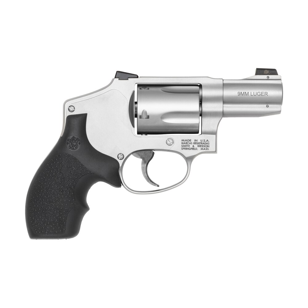 smith & wesson 14295 model 940 j frame 9mm luger 5 shot 2.17" stainless steel barrel, cylinder & frame, black hogue rubber grip, concealed hammer Smith & Wesson 14295 Model 940 J-Frame 9mm Luger 5 Shot 2.17" Stainless Steel Sports South item 192875