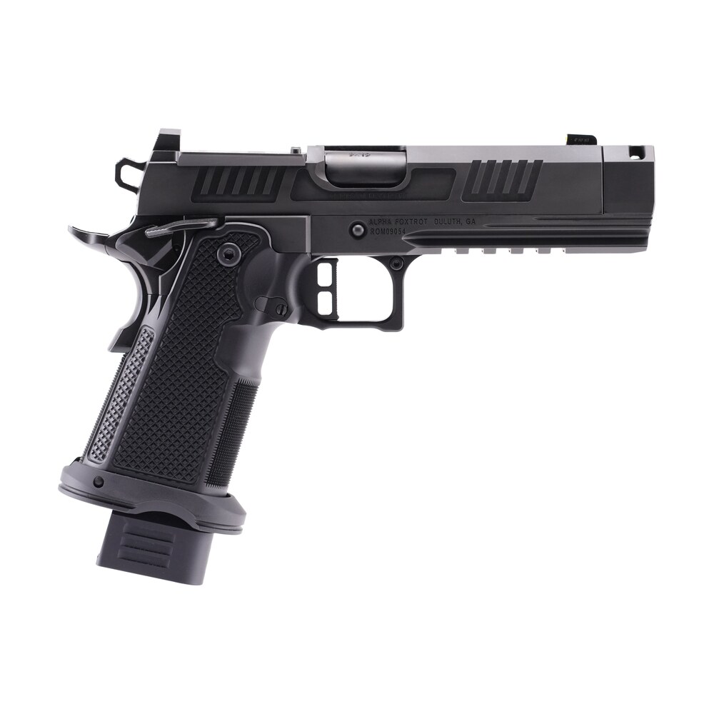 alpha foxtrot aa47x1cig xdbk19 af1911 romulus 9mm luger 20+1 4.25" black dlc stainless steel threaded compensated barrel, optic ready/serrated slide & frame w/beavertail & picatinny rail, aluminum gri Alpha Foxtrot AA47X1CIG-XDBK19 AF1911 Romulus 9mm Luger 20+1 4.25" Black DLC Stainless Steel Sports South item 193027