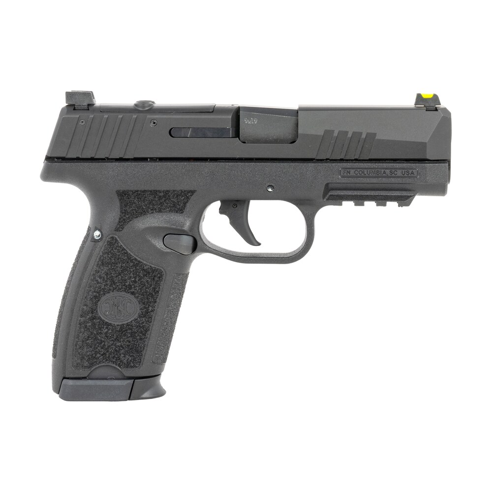 fn 66 102378 309 mrd 9mm luger 20+1 16+1 3.80" black target crown barrel, black stainless steel optic ready/serrated slide, black polymer frame w/picatinny rail, textured grip shield, rms/dpp footprin FN 66-102378 309 MRD 9mm Luger 20+1 16+1 3.80" Black Target Crown Sports South item 193612