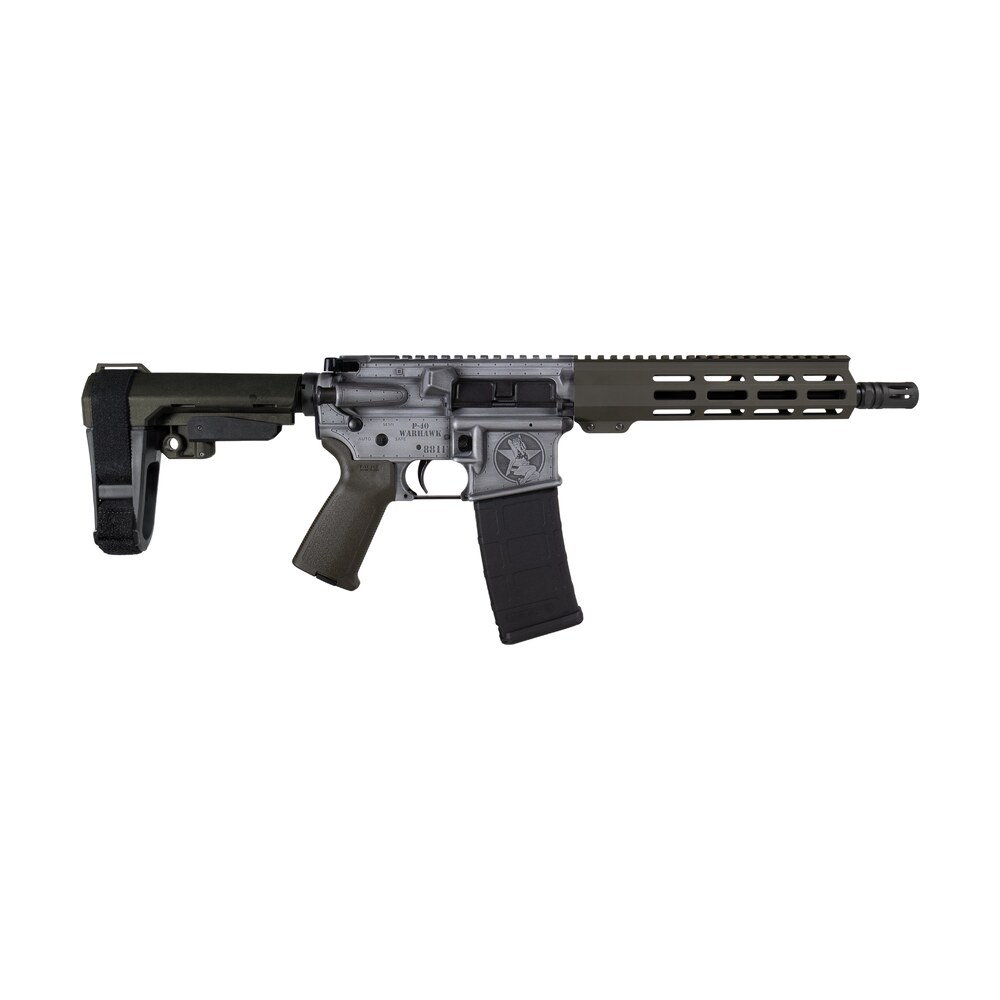 shark coast tactical scc07336bomb p bomber 5.56 nato 30+1 10.50" black nitride threaded barrel, aluminum receiver w/picatinny rail, m lok handguard, polymer sb tactical sba3 brace, magpul moe grip, ri Shark Coast Tactical SCC07336BOMB-P Bomber 5.56 NATO 30+1 10.50" Black Nitride Threaded Sports South item 193729