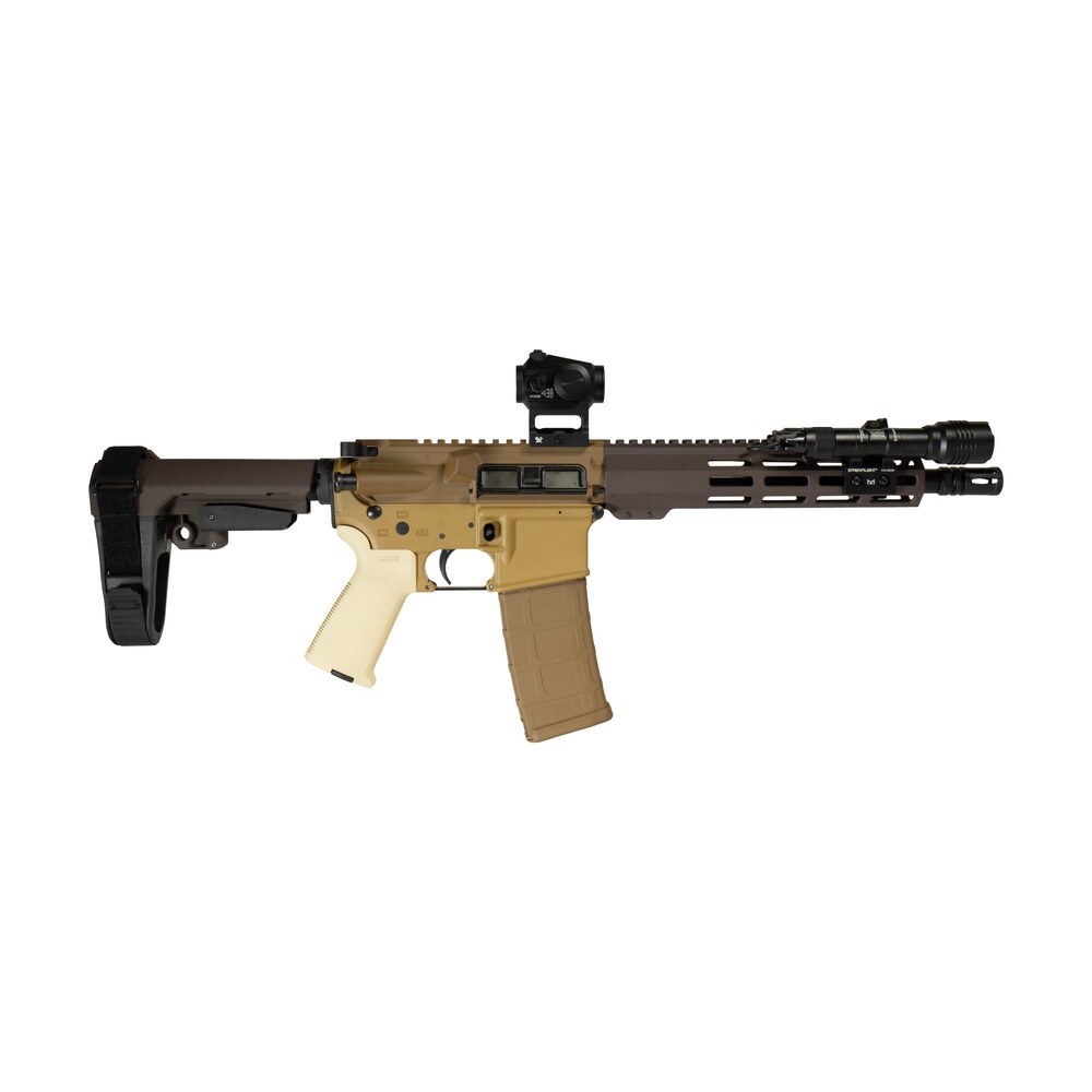 shark coast tactical scc06827kra300 p kraken 300 blackout 30+1 10" threaded barrel, aluminum receiver w/picatinny rail, m lok handguard, polymer sb tactical sba3 brace, streamlight protac rail light 2 Shark Coast Tactical SCC06827KRA300-P Kraken 300 Blackout 30+1 10" Threaded Sports South item 193742