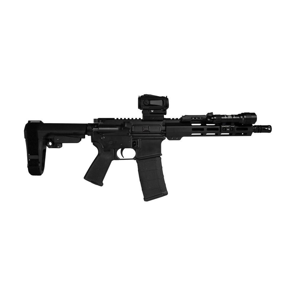 shark coast tactical scc06841mn300 p midnight bundle 300 blackout 30+1 10" threaded barrel, aluminum receiver w/picatinny rail, m lok handguard, polymer sb tactical sba3 brace, streamlight protac rail Shark Coast Tactical SCC06841MN300-P Midnight Bundle 300 Blackout 30+1 10" Threaded Sports South item 193744