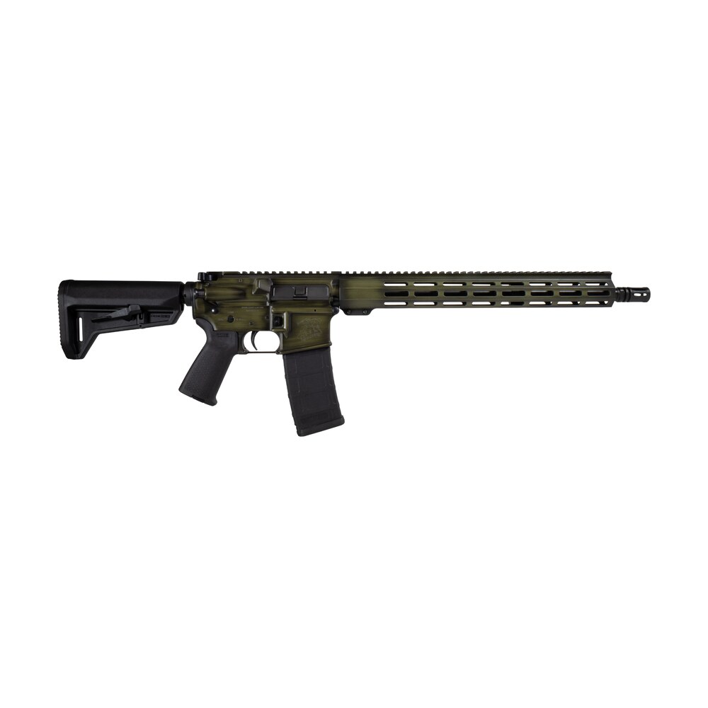 shark coast tactical 300 044 1000 14 distressed 5.56 nato 30+1 16" black melonite threaded barrel, green distressed cerakote aluminum receiver w/picatinny rail, m lok handguard, magpul moe sl black po Shark Coast Tactical 300-044-1000-14 Distressed 5.56 NATO 30+1 16" Black Melonite Threaded Sports South item 193752