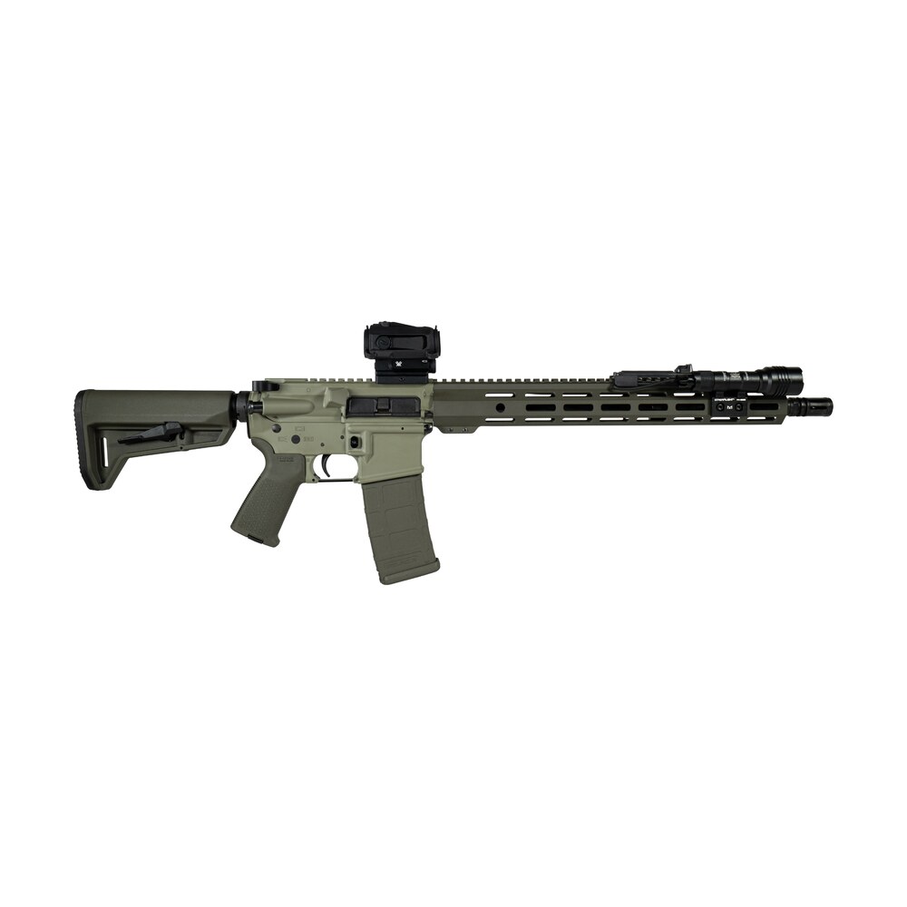 shark coast tactical scc04137gknl grassy knoll bundle 5.56 nato 30+1 16" black melonite threaded barrel, 2 tone green cerakote aluminum receiver w/picatinny rail, m lok handguard, magpul moe sl od gre Shark Coast Tactical SCC04137GKNL Grassy Knoll Bundle 5.56 NATO 30+1 16" Black Melonite Sports South item 193760