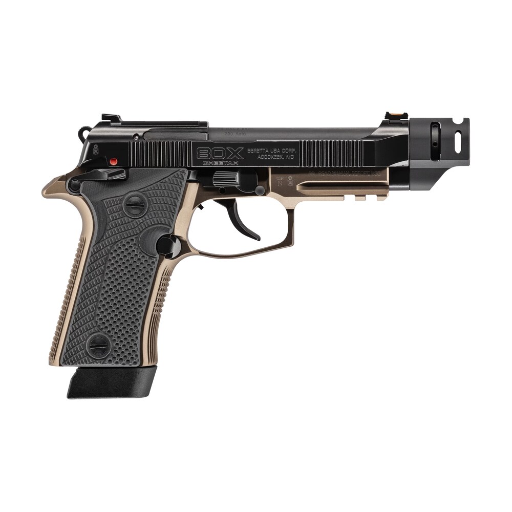 beretta usa j80xtacled15 80x cheetah tactical urban micro compact frame 380 acp 15+1 4.40" threaded barrel, optic ready/serrated slide, steel frame w/picatinny rail, vertec grip Beretta USA J80XTACLED15 80X Cheetah Tactical Urban Micro-Compact Frame 380 ACP 15+1 4.40" Sports South item 193863