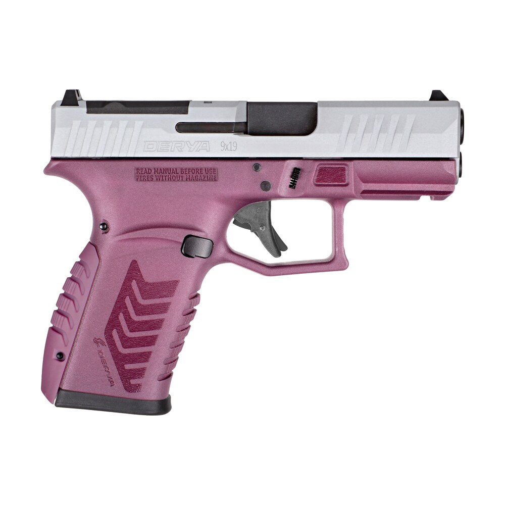 derya firearms dy9z.bcs.tr dy9z sports south exclusive micro compact 9mm luger 15+1 3.50" black barrel, silver optic ready/serrated slide, black cherry polymer frame w/accessory rail, interchangeable Derya Firearms DY9Z.BCS.TR DY9Z Sports South Exclusive Micro-Compact 9mm Luger 15+1 3.50" Black Sports South item 193954