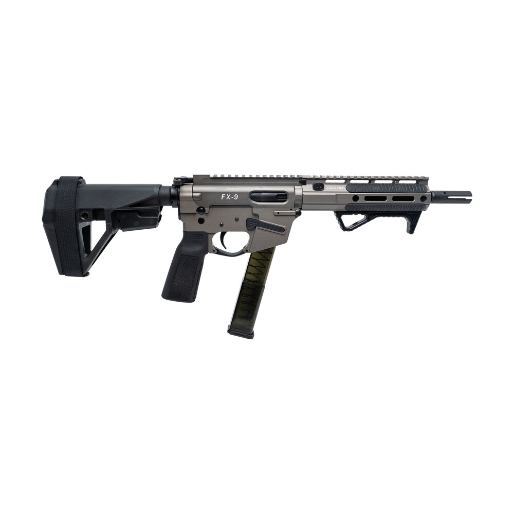 freedom ordance fx9p8e fde fx9p elite 9mm luger 8" black nitride threaded barrel, flat dark earth anodized aluminum receiver w/picatinny rail, m lok handguard, black polymer sb tactical sba5 brace, bl Freedom Ordance FX9P8E-FDE FX9P Elite 9mm Luger 8" Black Nitride Threaded Sports South item 194052