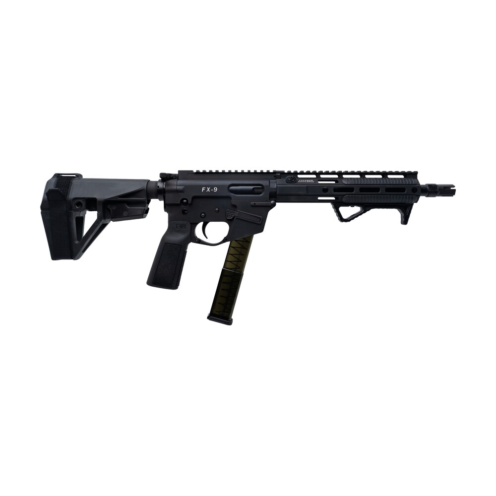 freedom ordance fx9p10e blk fx9p elite 9mm luger 10" black nitride threaded barrel, black anodized aluminum receiver w/picatinny rail, m lok handguard, black polymer sb tactical sba5 brace, black poly Freedom Ordance FX9P10E-BLK FX9P Elite 9mm Luger 10" Black Nitride Threaded Sports South item 194054